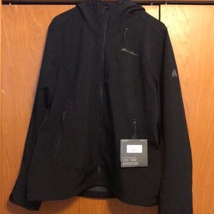 Sandstone Shield Hooded Black Jacket